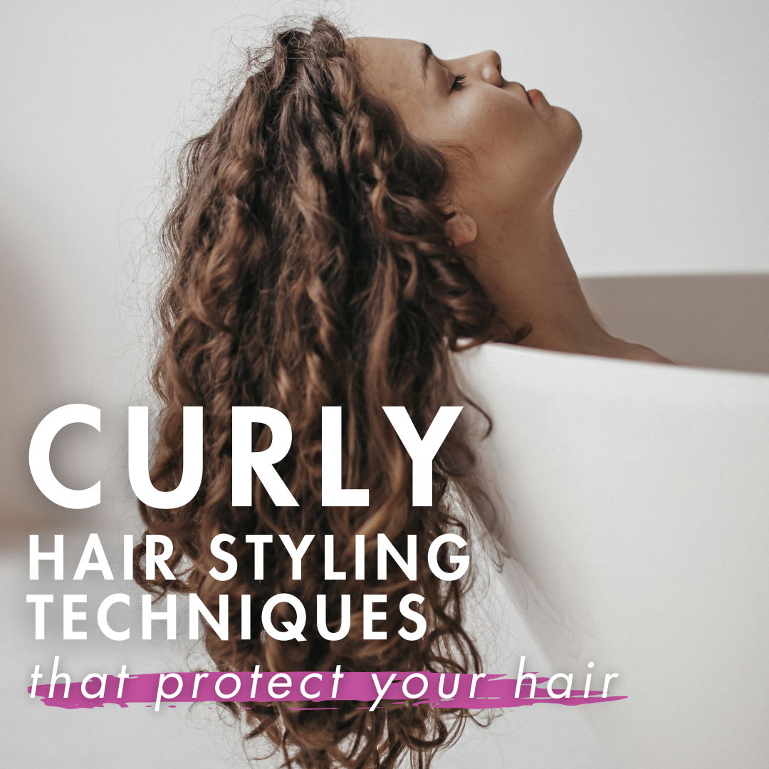 curly hair styling techniques that protect your hair - moptop hair