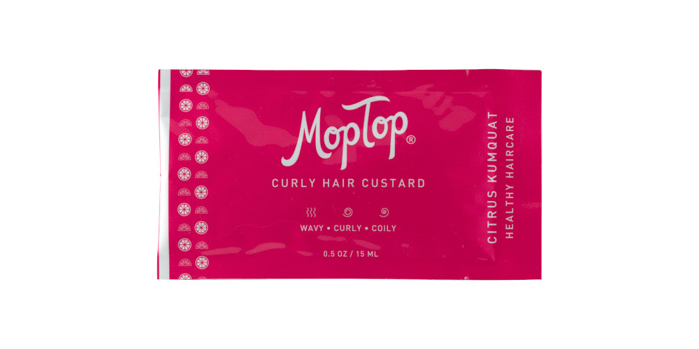 Mop Top Curly Hair Custard Coily Custard Sample Packet