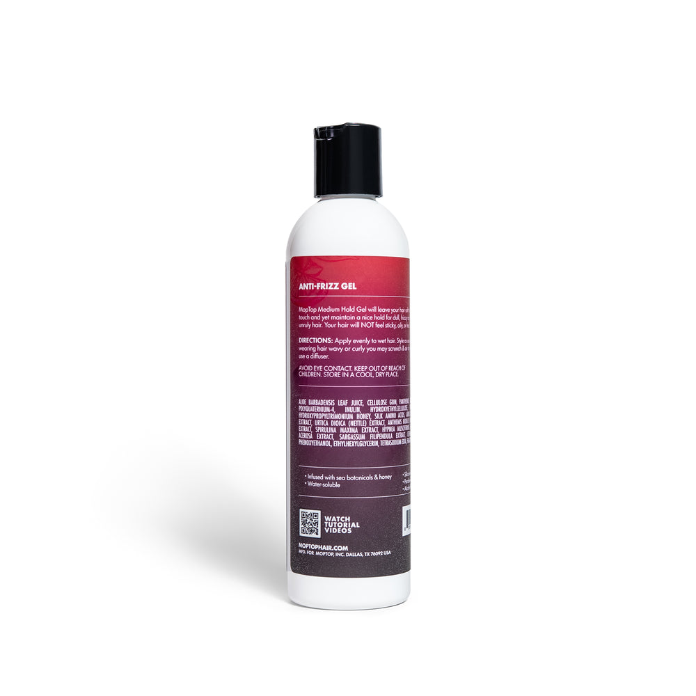 Front view of Salon Anti Frizz Gel bottle