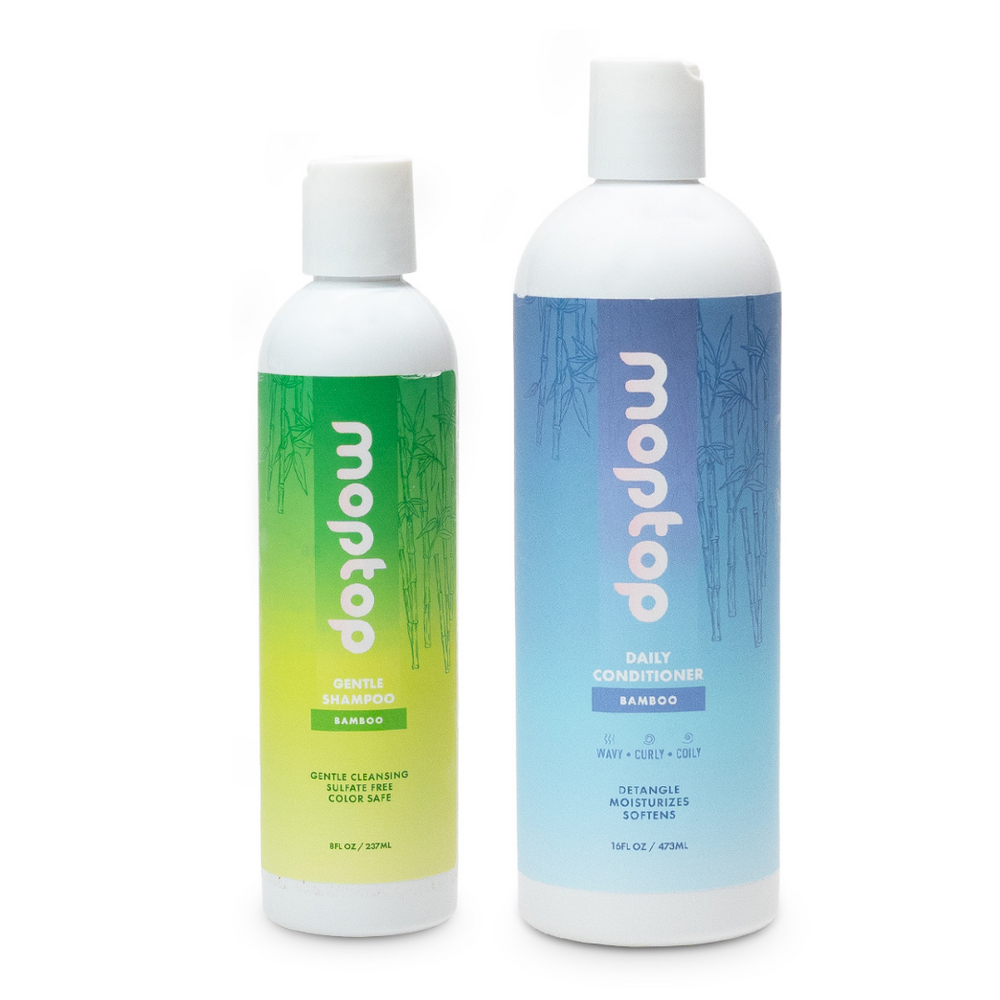 Front view of Gentle shampoo and Daily Conditioner bottles