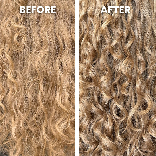 Curly Hair Custard Before & After Image