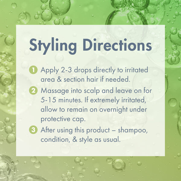 Instructions for using the Hemp Hair Oil