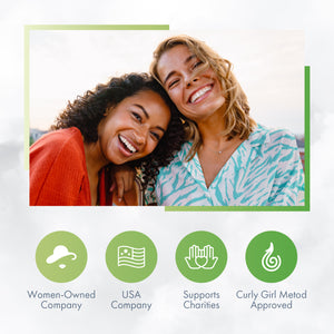 An image of two smiling women above a list of positive traits of Moptop.