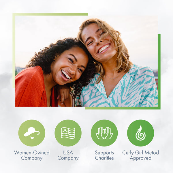 An image of two smiling women above a list of positive traits of Moptop.