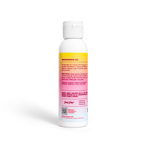 Back view of a Mongongo Oil bottle