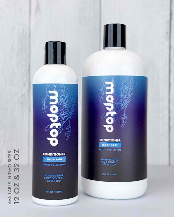 A 12 ounce and 32 ounce bottle of Salon Conditioner