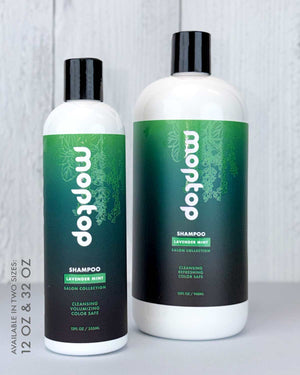 A 12 ounce and 32 ounce bottle of Salon Gentle Shampoo