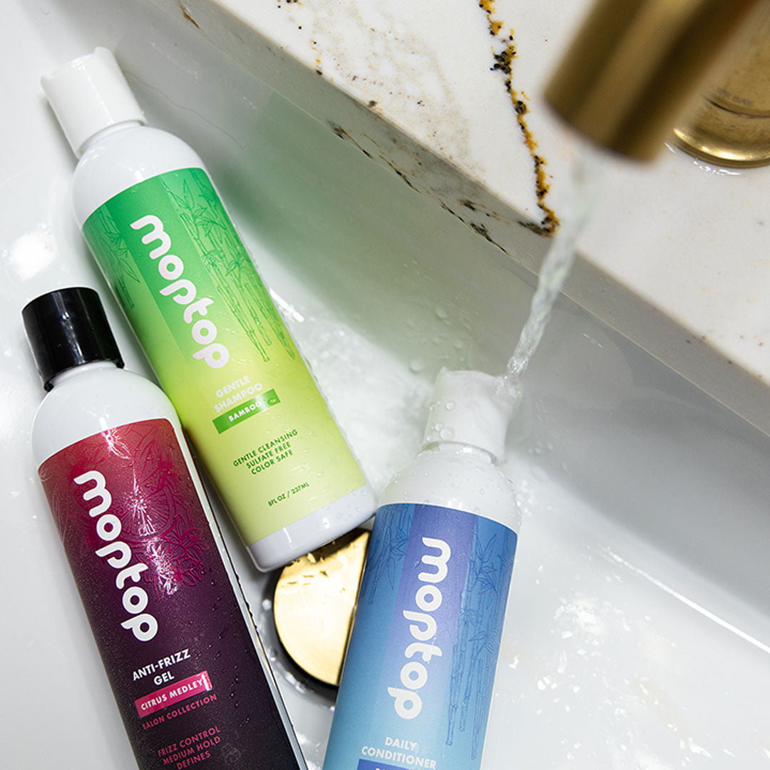 Moptop Curly Bundle Haircare Set, Junk-Free, No-Crunch Healthy Hair
