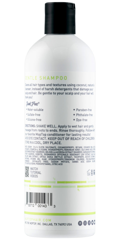 MopTop Gentle Shampoo | 16oz Back Product Photo